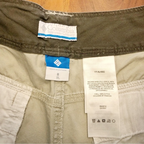 Columbia Casual Earthy Beige Athleisure Relaxed Fit Medium Length Shorts. 8 - Picture 14 of 14